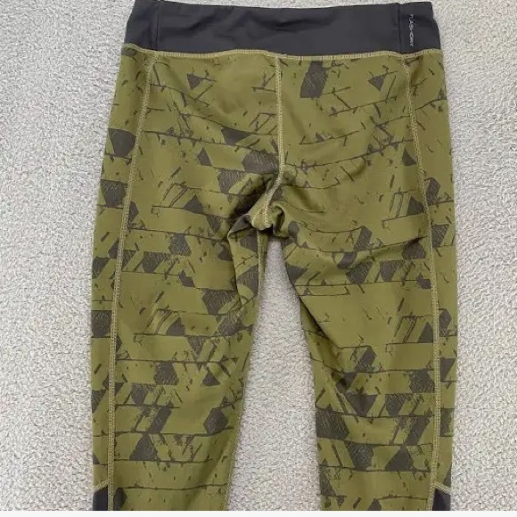 The NORTH FACE Olive Army Green FLASH DRY Full Length Leggings Sz L - Picture 2 of 7